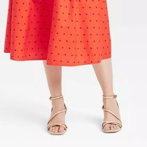 NWT A New Day Irena Sandal Heel in Tan Size 9 - Picture 2 of 12